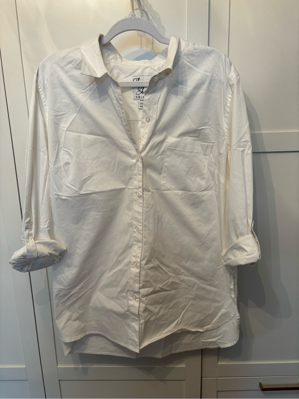 White Classic Button-Down Shirt - Slim Fit
